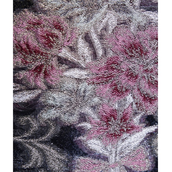 Marchesa Notte Midnight Blue Metallic Fil Coupé Organza Midi Dress - Picture 4 of 7